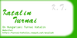 katalin turnai business card